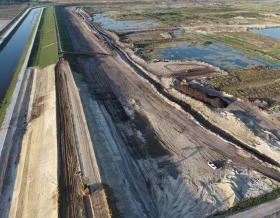 Aerial view of the C-43 water reservoir