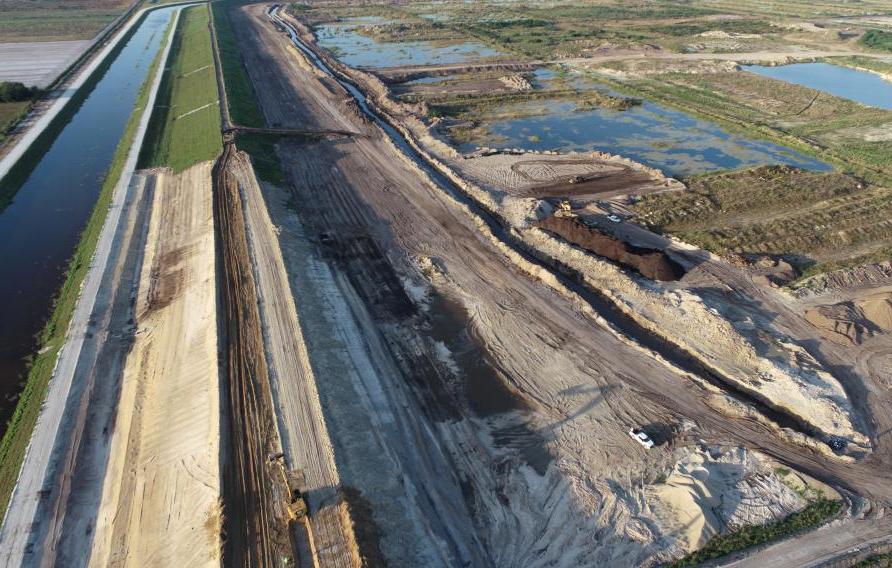 Aerial view of the C-43 water reservoir